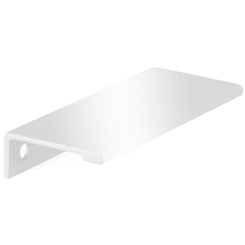 Contemporary Edge Pull, 3-1/8" Center-to-Center, White